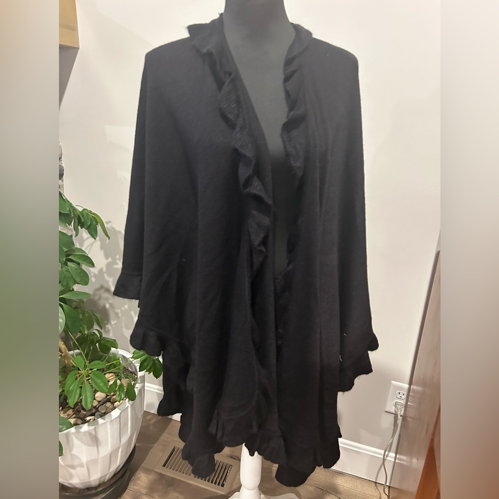 NWT April Marin black shawl; one size; can be worn many ways. Beautiful.